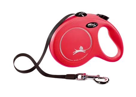 Flexi New Classic Medium 5M Şerit Otomatik Köpek Gezdirme Tasması Kırmızı