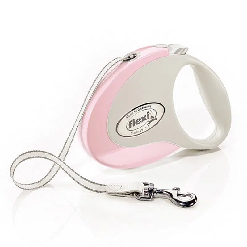 Flexi Style Medium 5M Şerit Otomatik Köpek Gezdirme Tasması Pembe