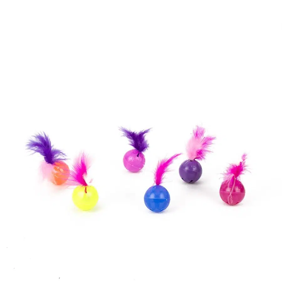 Flıp kedi oyuncak tüylü oyun topu flpk-114