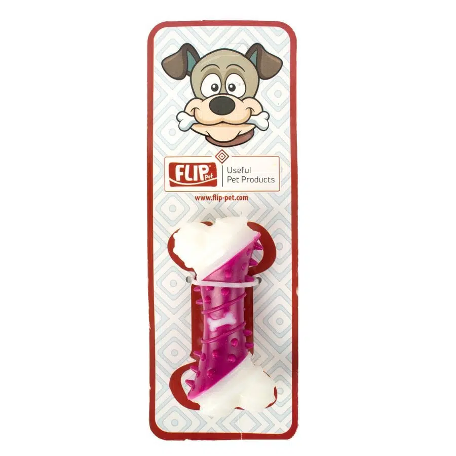 Flip Köpek Oyuncağı Plastik Dental Kaval Kemik 11 cm FLPK-105