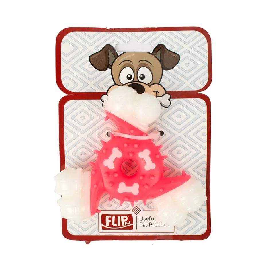 Flip Köpek Oyuncağı Plastik Dental Ufo Üçgen Kemik 11 cm FLPK-111