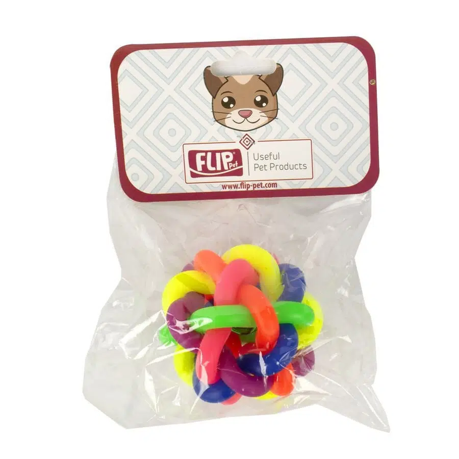 Flip Köpek Oyuncağı Rainbow Plastik Örgü Top FLPK-112
