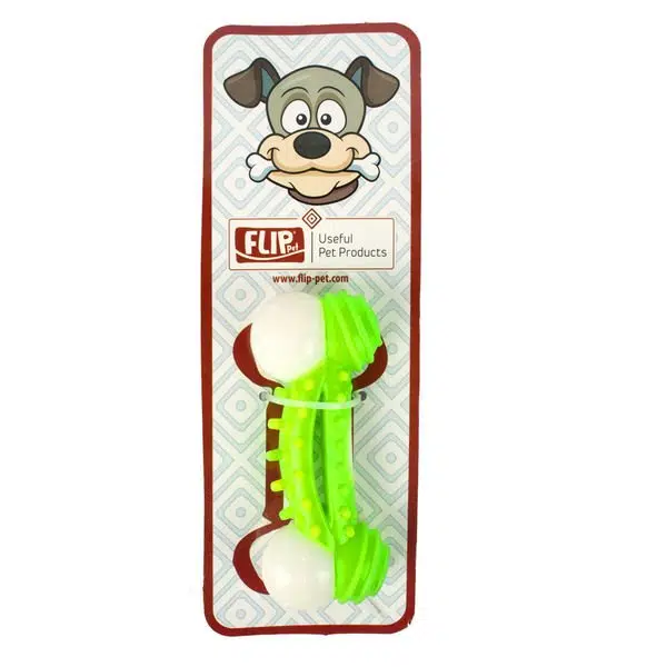 Flip Köpek Oyuncak Plastik Dental Topuzlu Kemik 11 cm