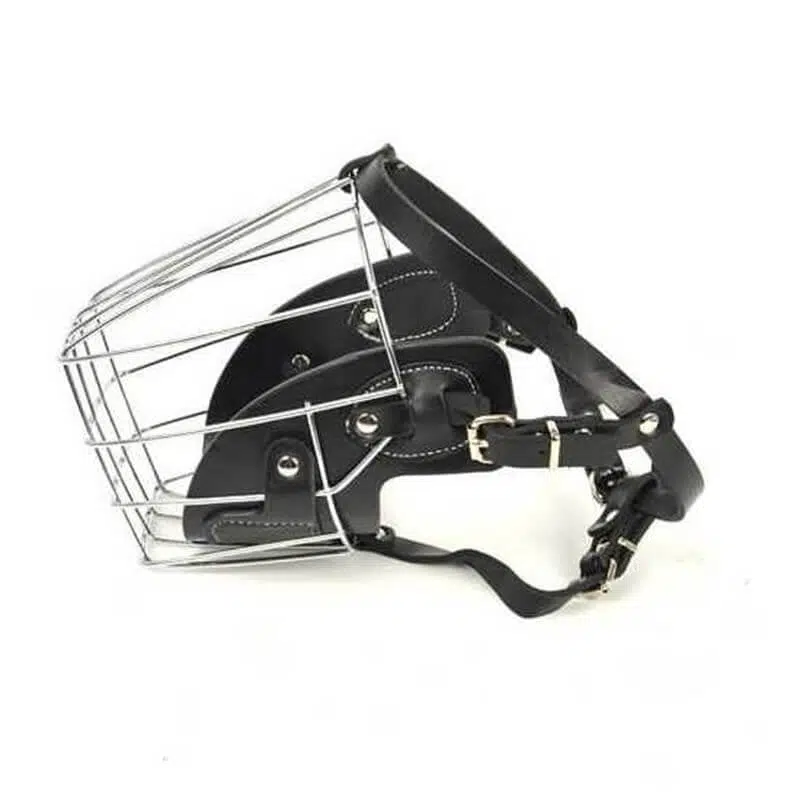 Flip Metal Deri Köpek Ağızlığı 12cm