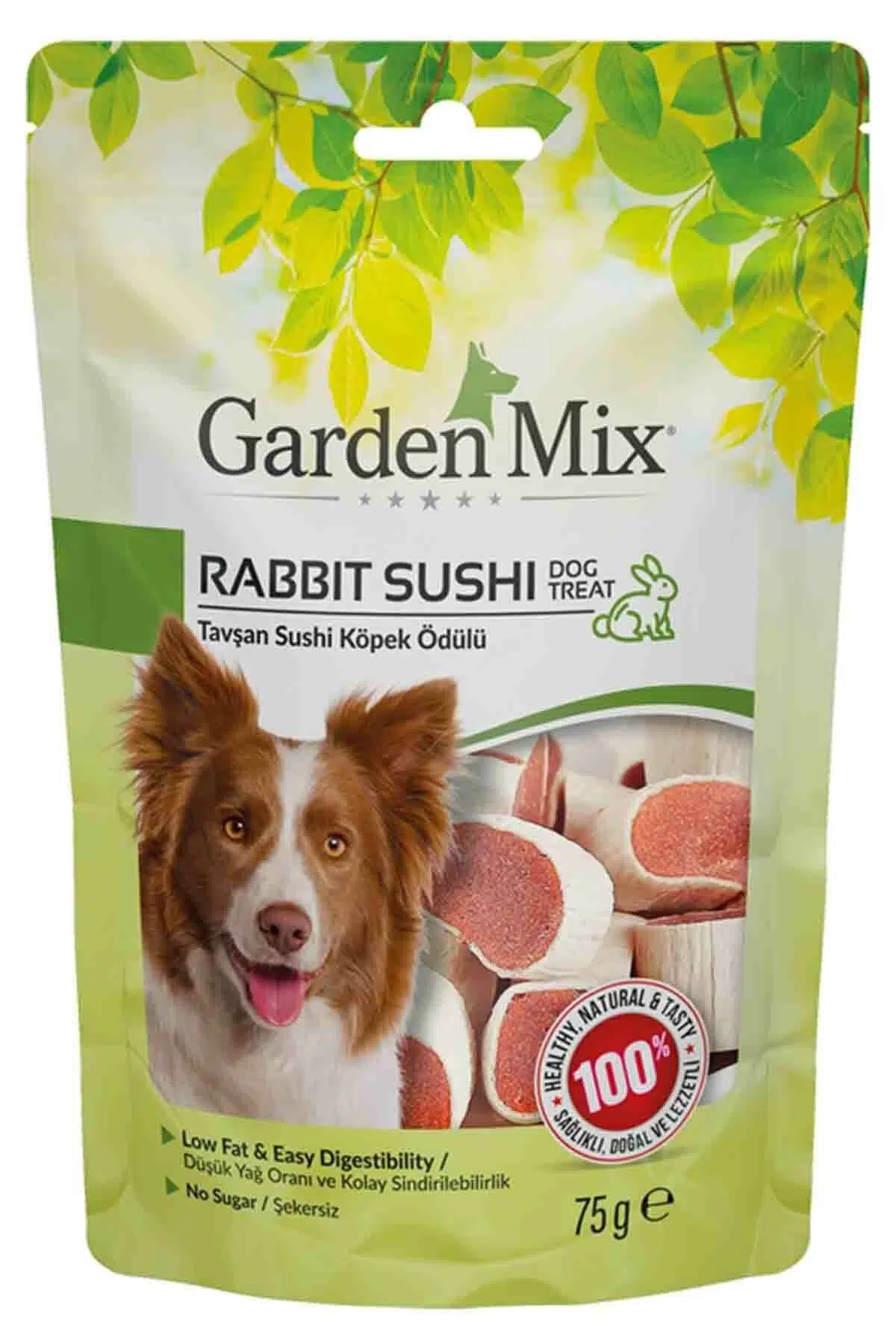 Garden mix köpek ödülü tavşan sushi 75gr