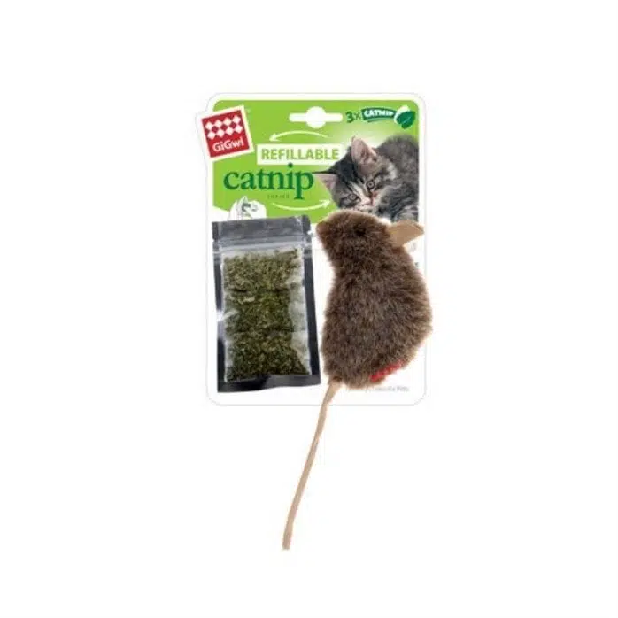 Gigwi kedi catnip hazneli peluş fare 7051 -7052