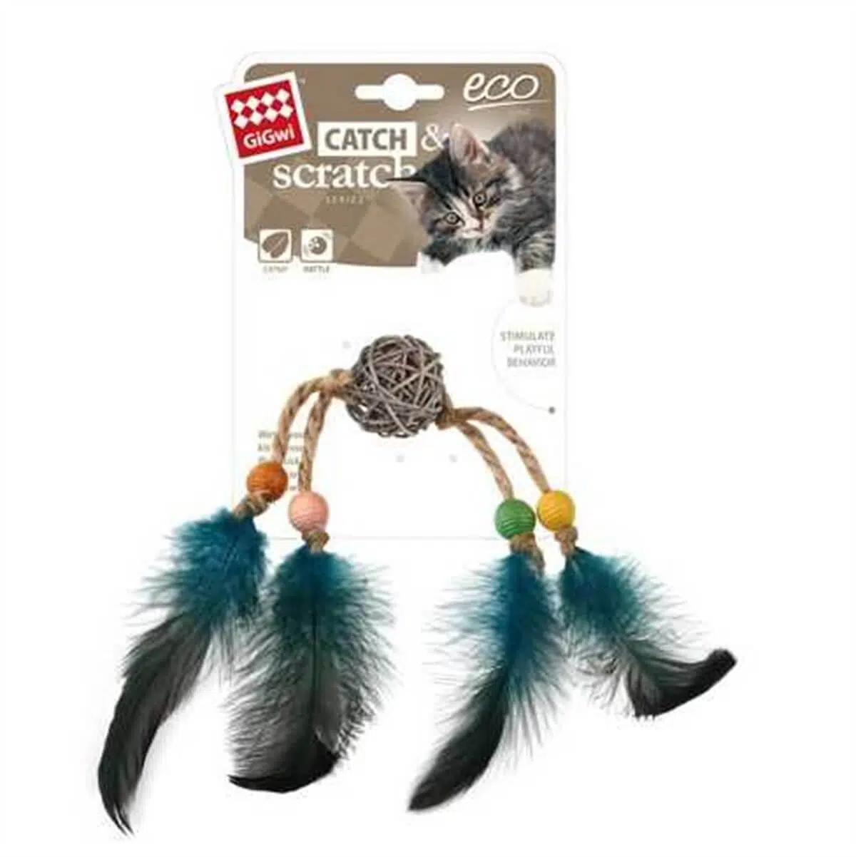 Gigwi oyun tüylü ip top çıngıraklı 7275