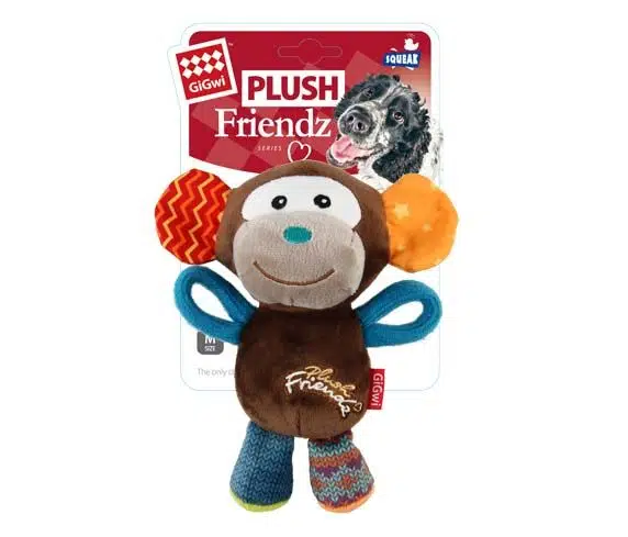 Gigwi Plush Friendz Sesli Maymun Peluş Köpek Oyuncağı 6286
