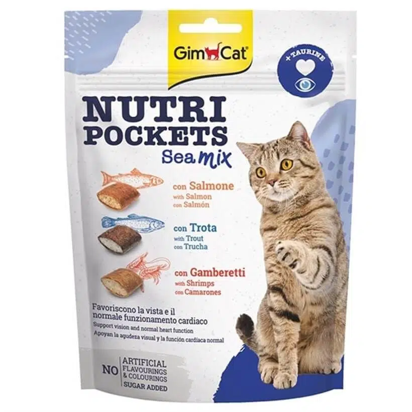 Gimcat Nutri Pockets Sea Mix Somon-Tuna-Karides 150 Gr