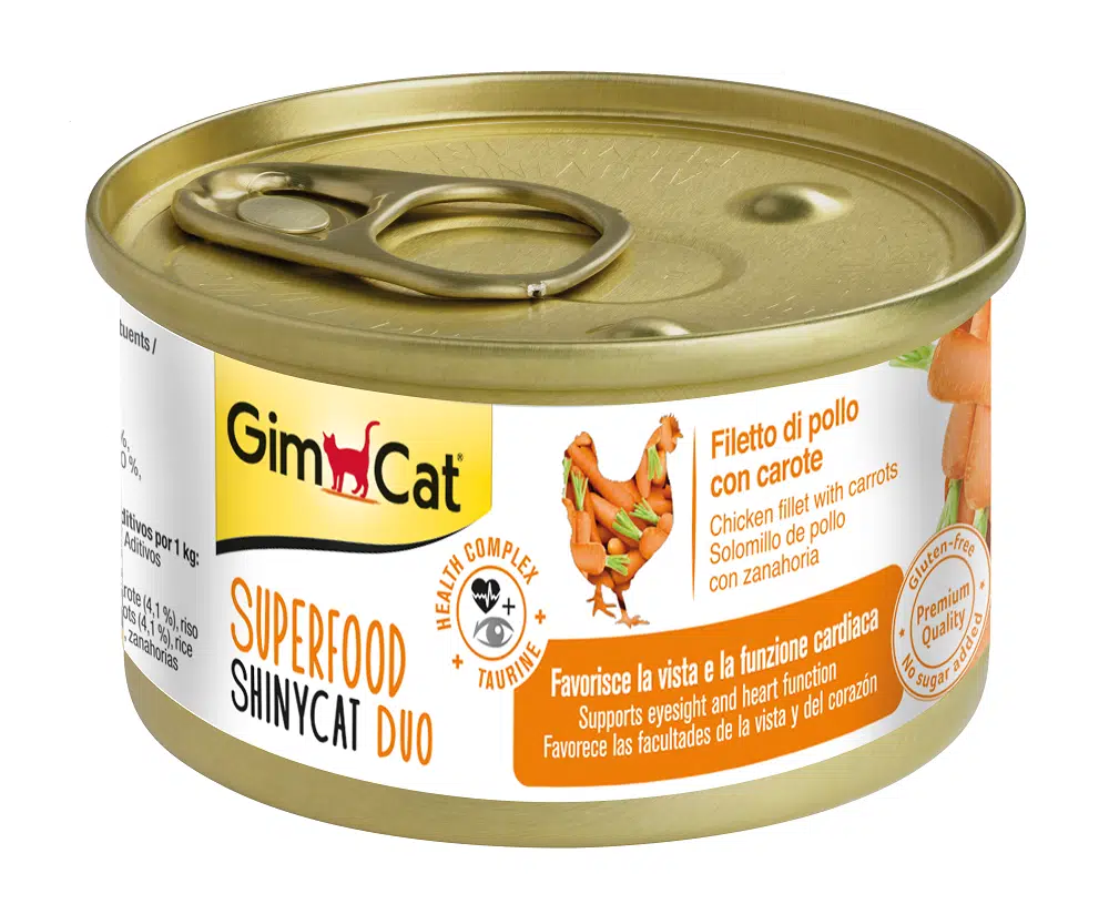 Gimcat Shinycat Fileto Tavuklu Havuçlu Kedi Konservesi 70gr