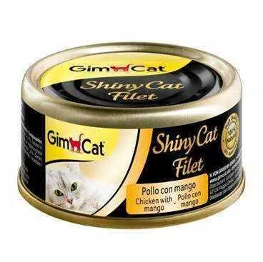 Gimcat Shinycat Kıyılmış Tavuk Fletolu Mangolu Kedi Konservesi 70 Gr