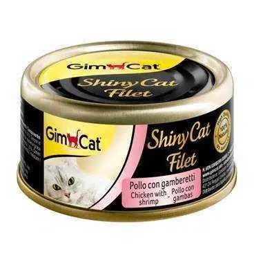 Gimcat Shinycat Kıyılmış Tavuklu Karidesli Kedi Konservesi 70 Gr
