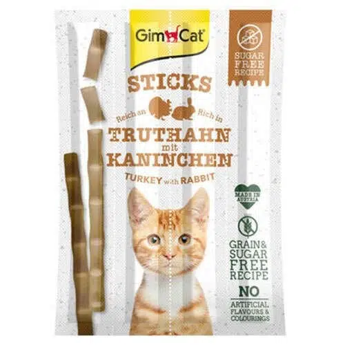 Gimcat Sticks Hindili Tavşanlı Kedi Ödül Çubuğu
