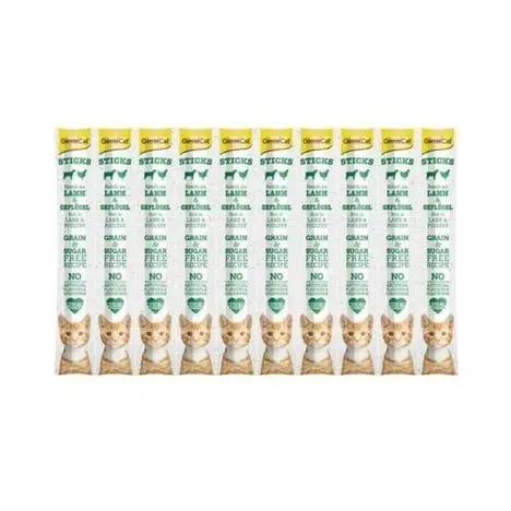 Gimcat Sticks Kuzulu Pirinçli Kedi Ödül Çubuğu 10Lu