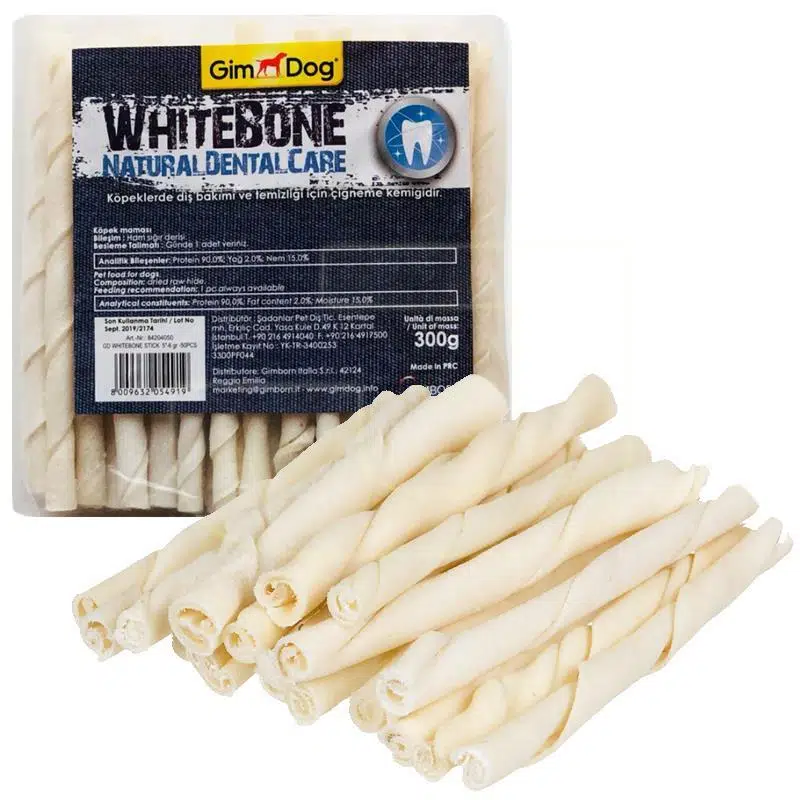 Gimdog Sütlü Burgu Çubuk Köpek Kemiği 50 Adet