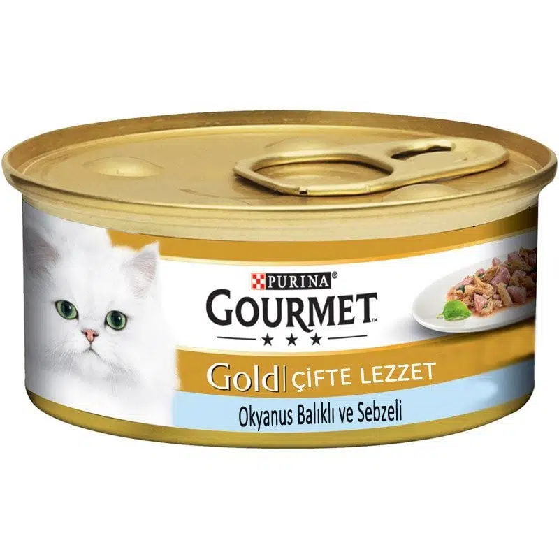 Gourmet Gold Okyanus Balığı ve Sebzeli Kedi Konservesi 85 Gr