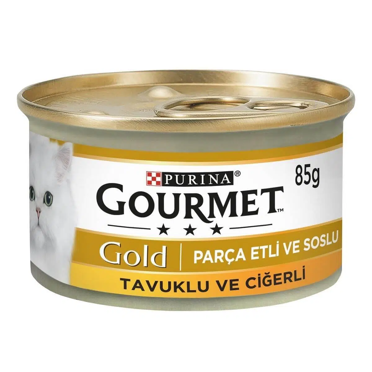 Gourmet Gold Parça Etli Soslu Tavuklu Ciğerli Kedi Konserve 85 GR