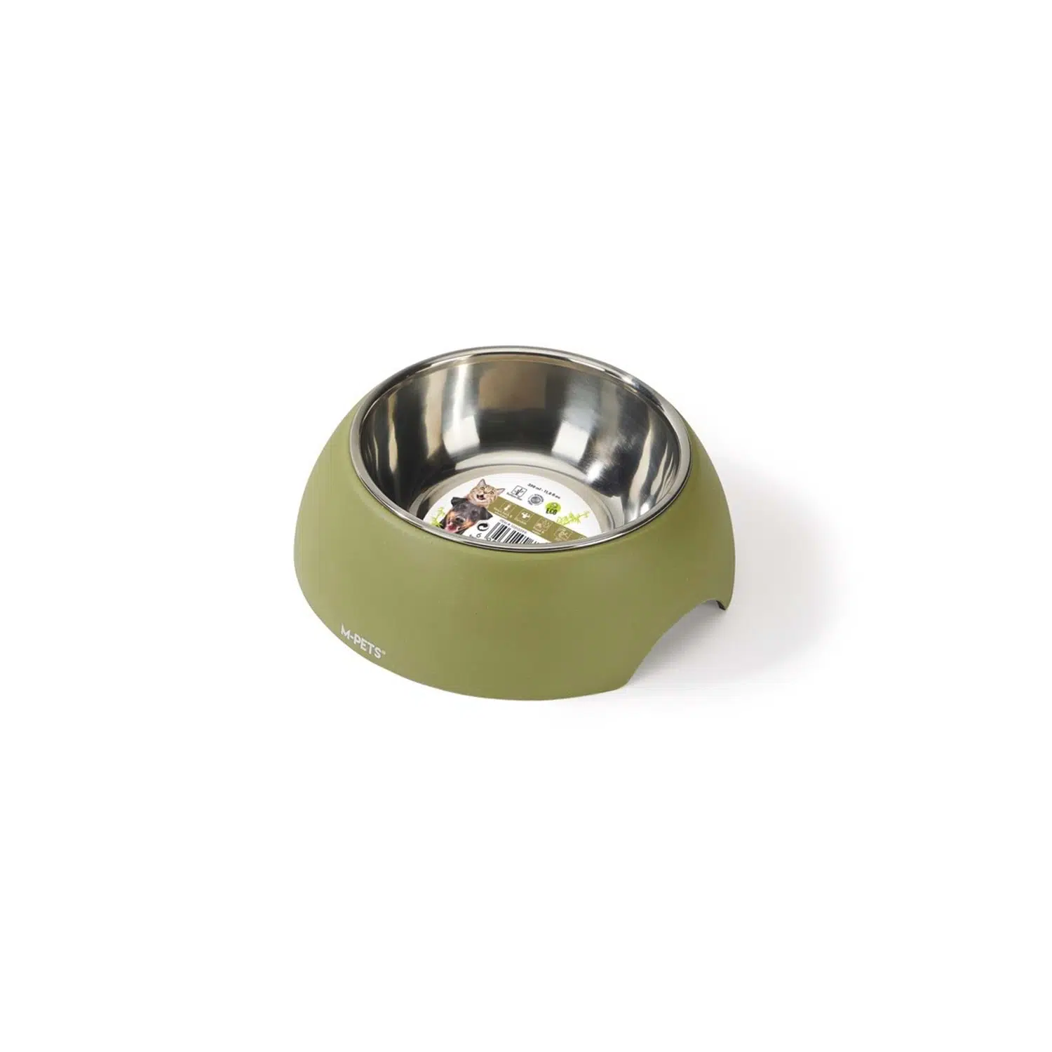 M-Pets Eco Bamboo Kedi ve Köpekler için Mama ve Su Kabı 350ml Yeşil