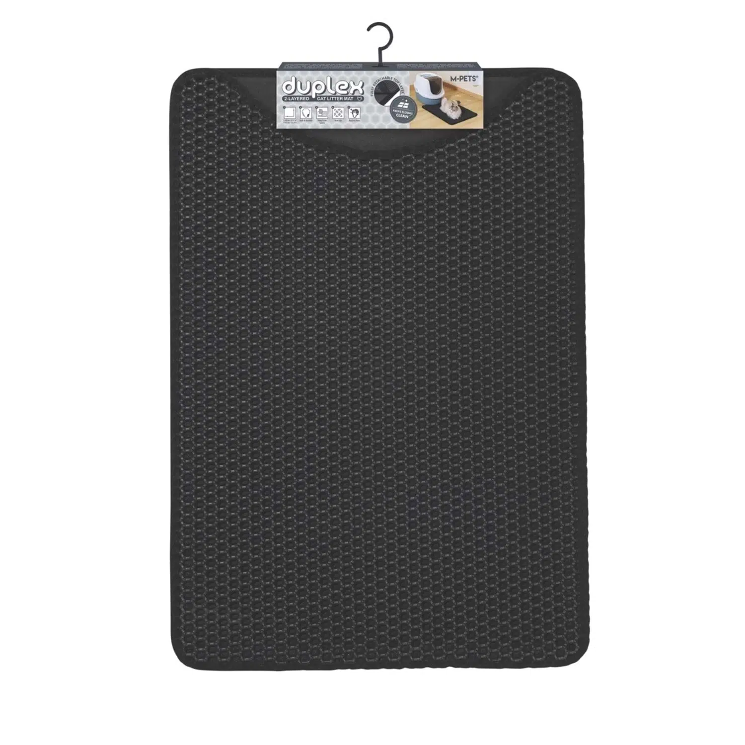 M-pets Duplex Tuvalet Önü Paspası Siyah 45*65 Cm 20118108
