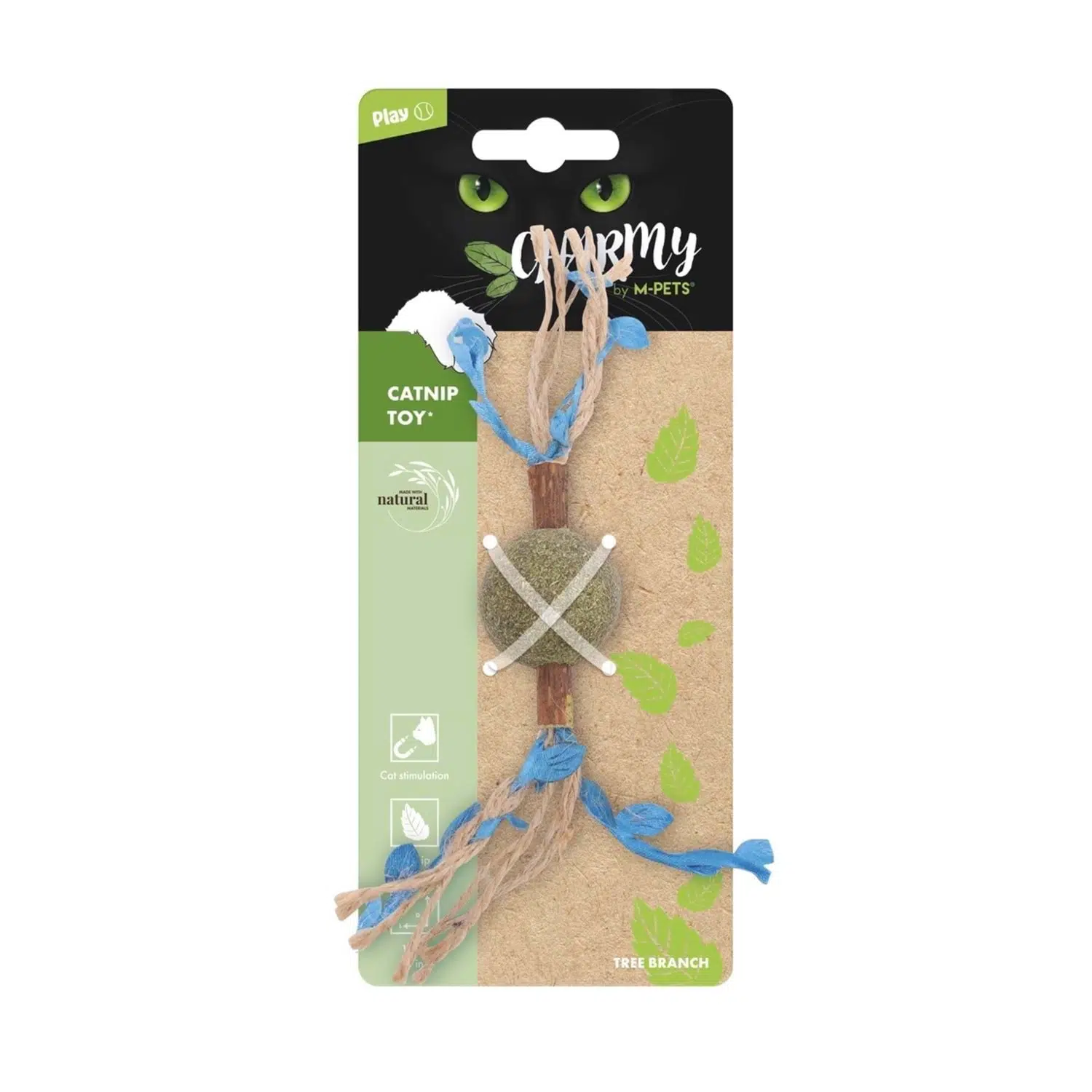 M-pets Charmy Catnip Topu Matatabi Çubuklu Mavi Kedi Oyuncağı 20641299