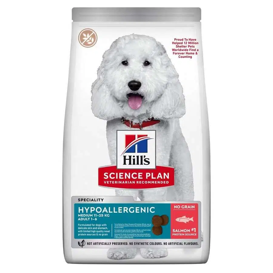 Hills Hypoallergenic Somonlu Orta Irk Köpek Maması 12 Kg