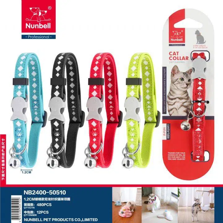 Nunubell Kedi Boyun Tasması Kare Desenli 1 Adet 