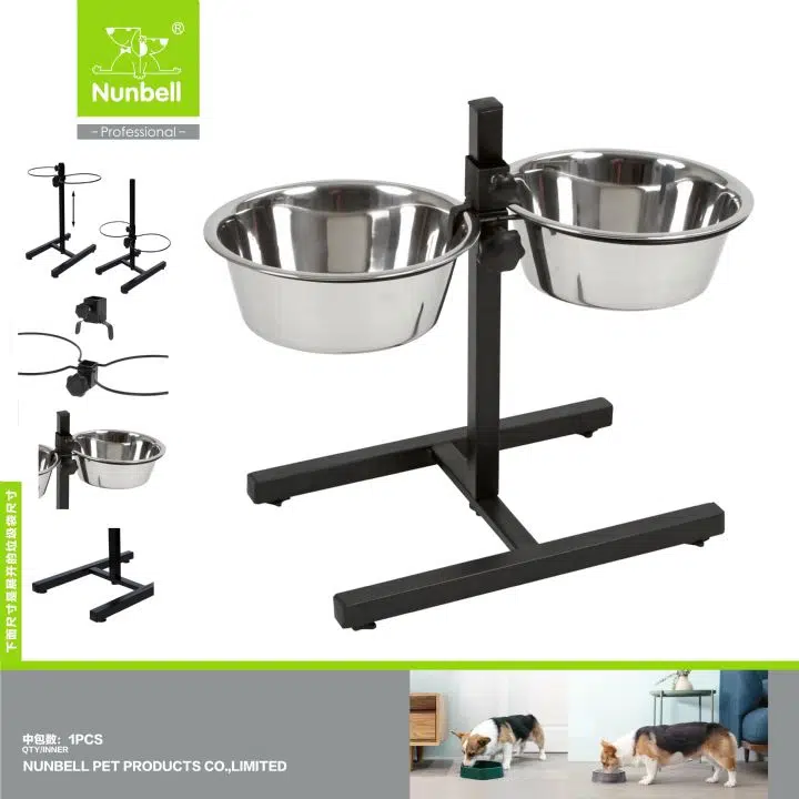 Nunbell Ayaklı İkili Çelik Mamam Kabı 22 Cm