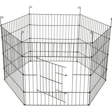 Katlanır Köpek Çiti 6 Parça 60*40cm No:1 siyah