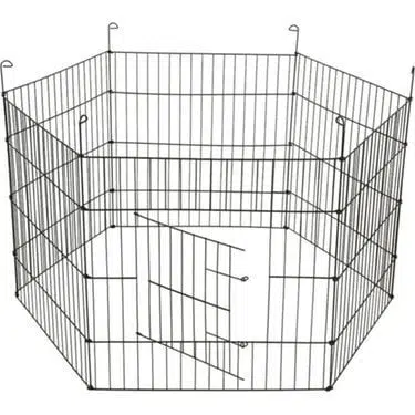 Katlanır Köpek Çiti 6 Parça 71*72cm Siyah