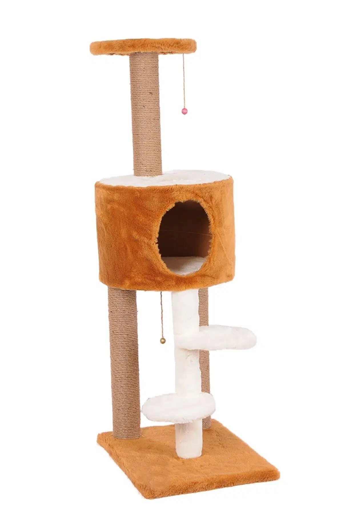 Katlı yuvarlak ev merdivenli s7 tırmalama kahve