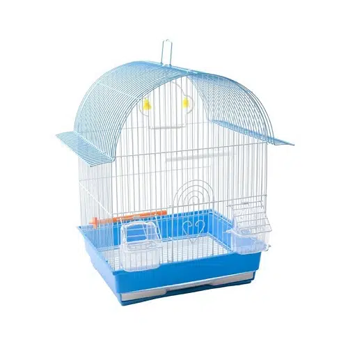 Birdlife Çift Kapılı Kuş Kafesi Mavi 34,5x28x46 Cm