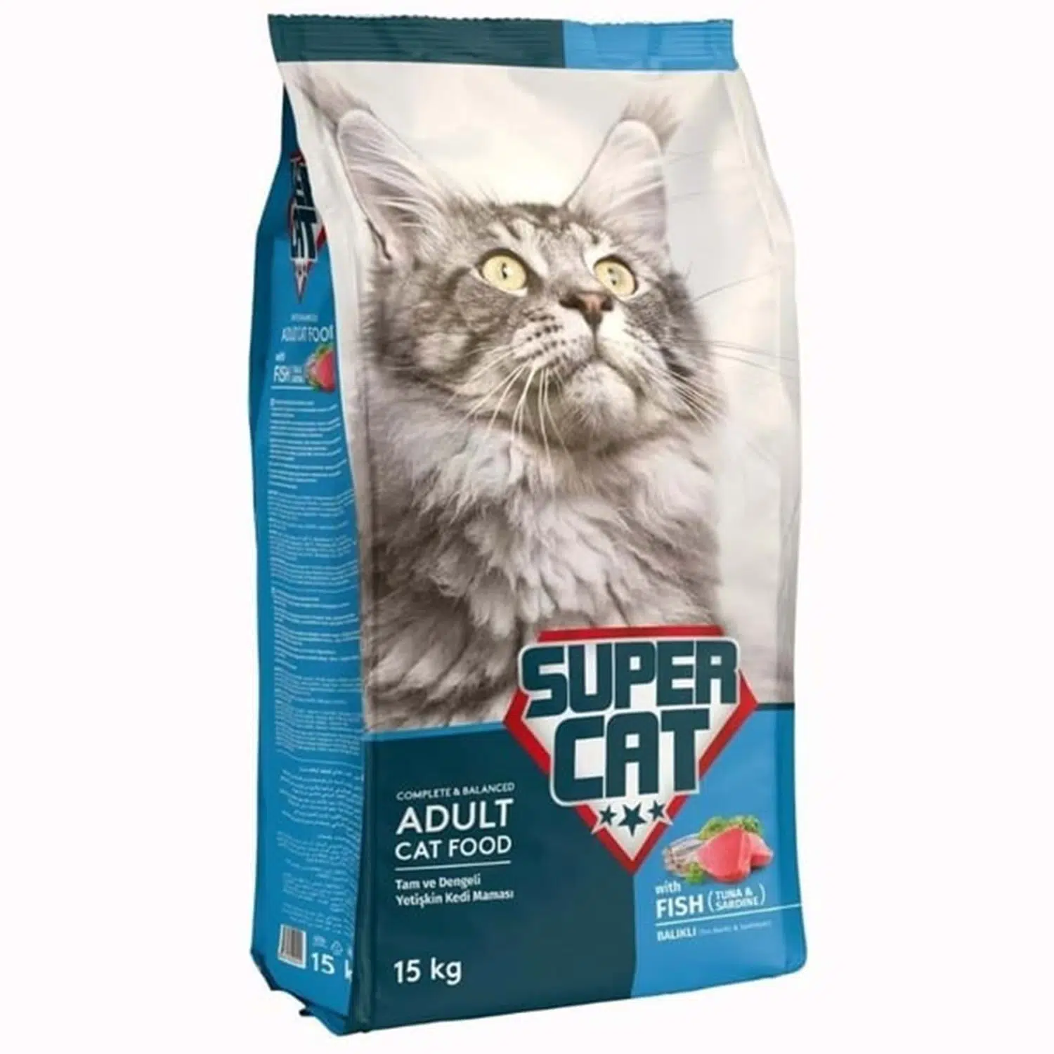 Süper Cat Balıklı Yetişkin Kedi Maması 15 kg