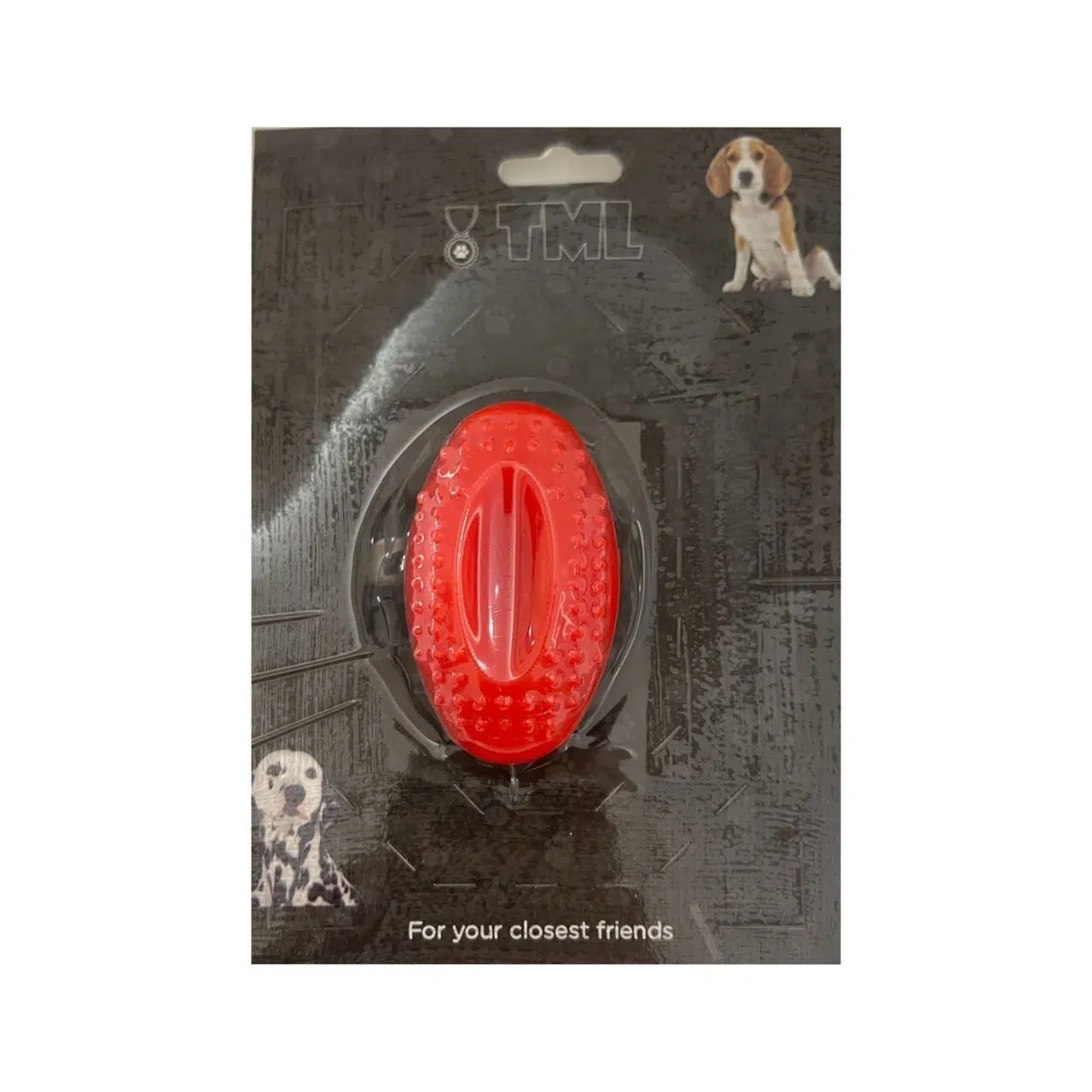 Köpek oyuncak tml diş kaşıyıcı rugby topu 8cm