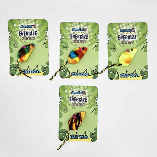 EuroCat Renkli Yumuşak Fare Kedi Oyuncağı 1 adet