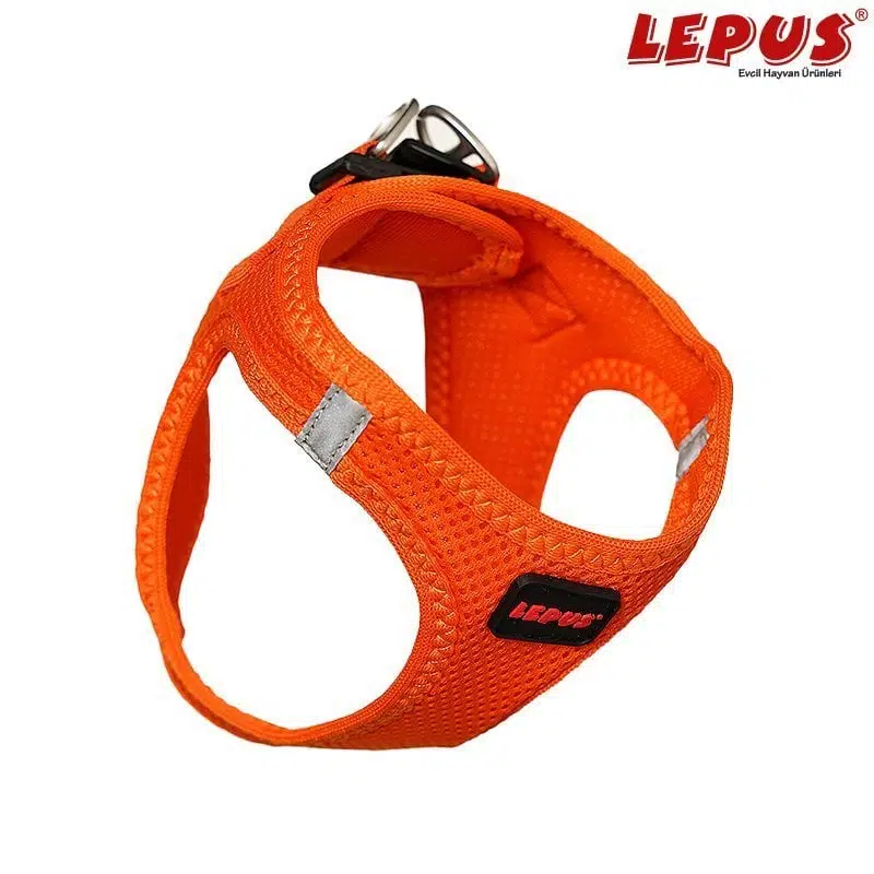 Lepus Air-Mesh Köpek Göğüs Tasma L Turuncu