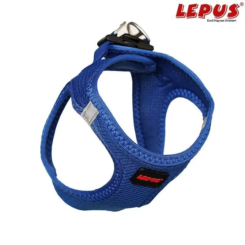 Lepus Air-Mesh Köpek Göğüs Tasma M Mavi