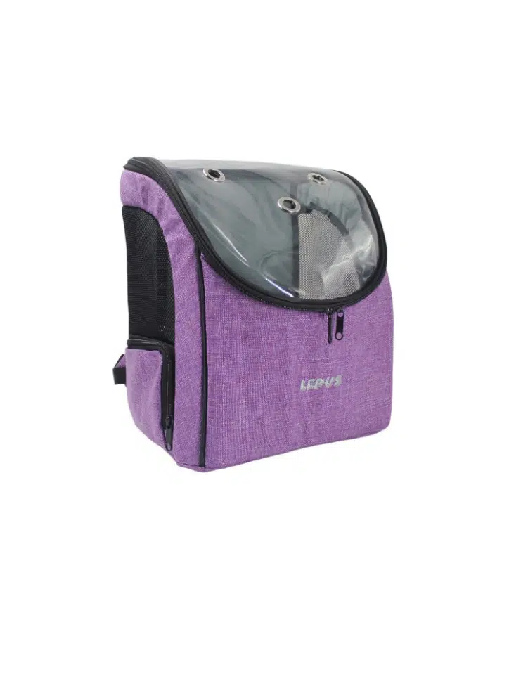 Lepus Backpack Şeffaf Kedi Köpek Sırt Taşıma Çantası Mor 61140