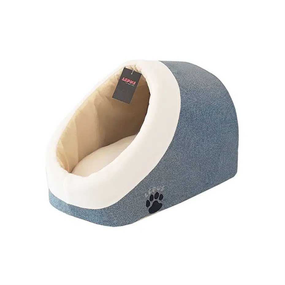 Lepus Kapalı Alaska Kedi Köpek Yatağı Açık Mavi