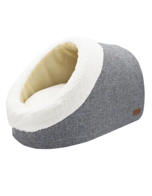 Lepus Kapalı Alaska Kedi Köpek Yatağı Gri