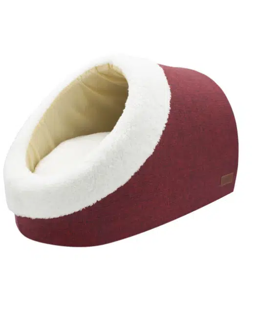 Lepus Kapalı Alaska Kedi Köpek Yatağı Kırmızı