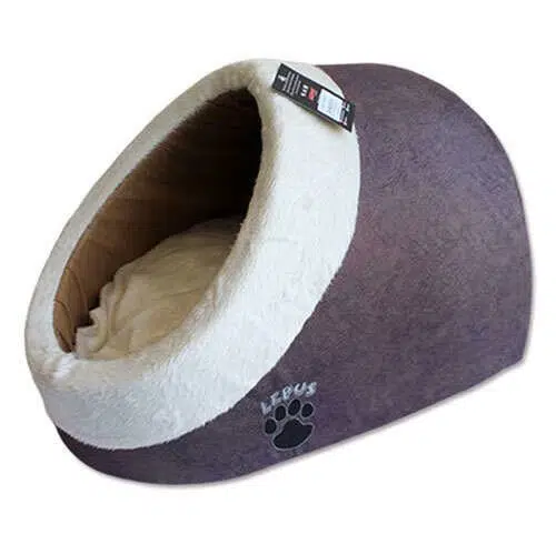 Lepus Kapalı Alaska Kedi Köpek Yatağı Mürdüm