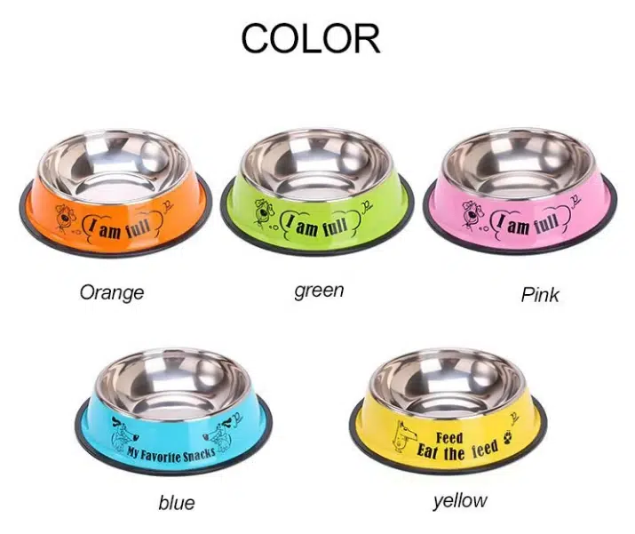 Lepus Karışık Renkli Çelik Mama Kabı 16 cm FBS158