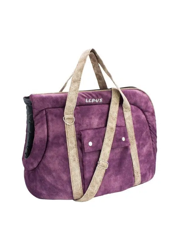 Lepus Omuz Askılı Kedi Köpek Kumaş Yarı Açık Taşıma Çantası Mor 62240