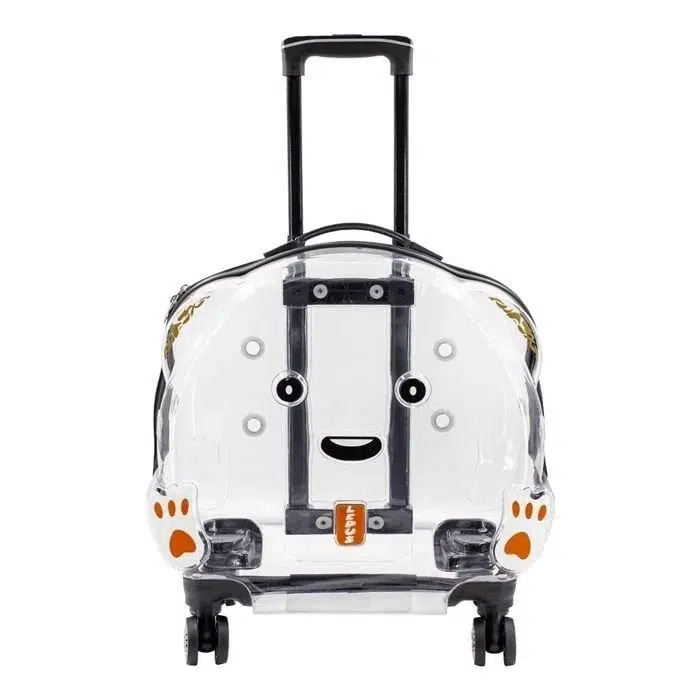 Lepus Wheel Bag Çekçekli Şeffaf Kedi Köpek Taşıma Çantası