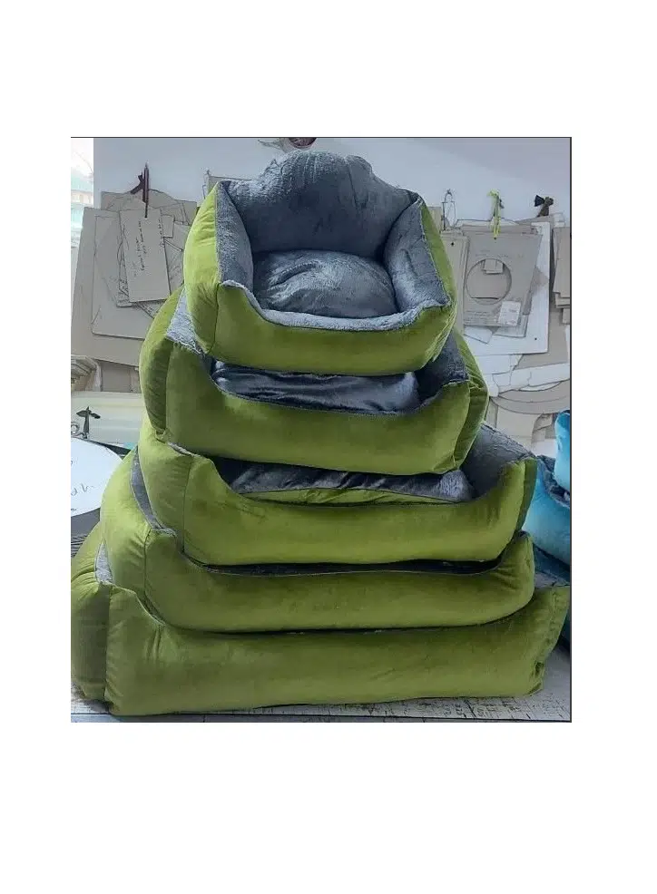 Lion Kadife Köpek Yatağı Yeşil No:2 8978-D