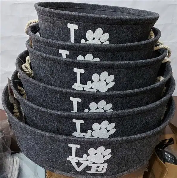 Lion Keçe Yuvarlak Sepet Köpek Yatağı No:1 8980