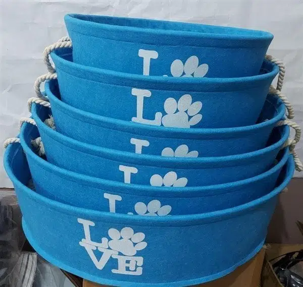 Lion Keçe Yuvarlak Sepet Köpek Yatağı No:5 8980