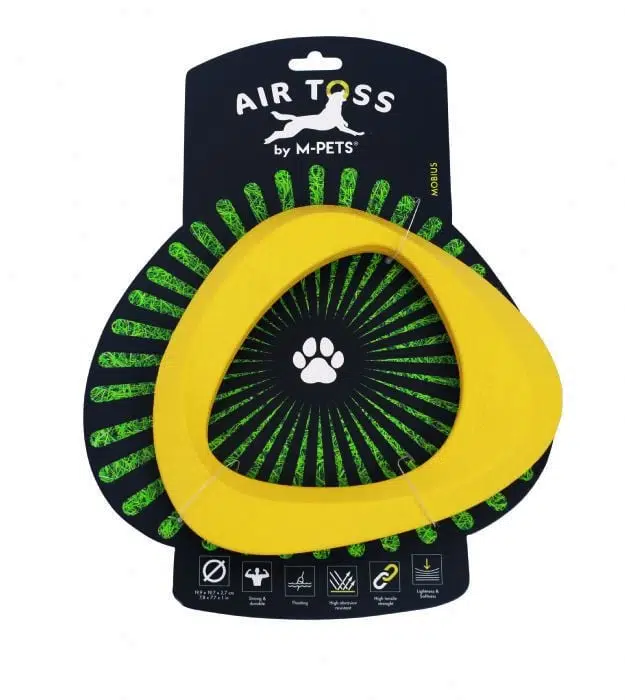 M-Pets Air Toss Mobius Dayanıklı Suda Yüzen Köpek Oyuncağı Sarı 10658206