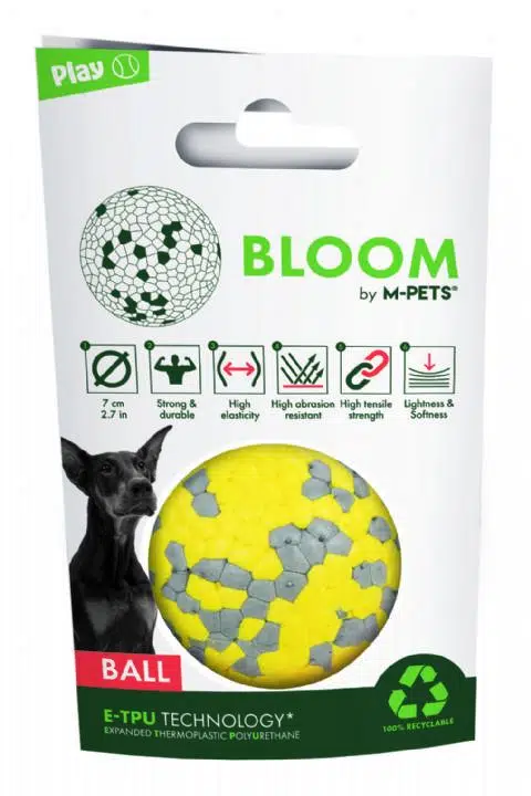 M-Pets Bloom Dayanıklı Top Sarı Köpek Oyuncağı 10643599
