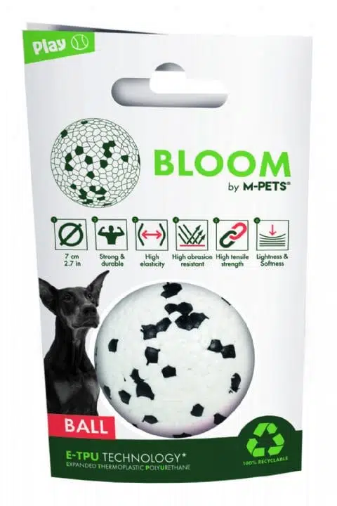 M-Pets Bloom Dayanıklı Top Siyah Beyaz Köpek Oyuncağı 10643499